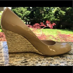 LK Bennett  EEvi Nude patent wedge